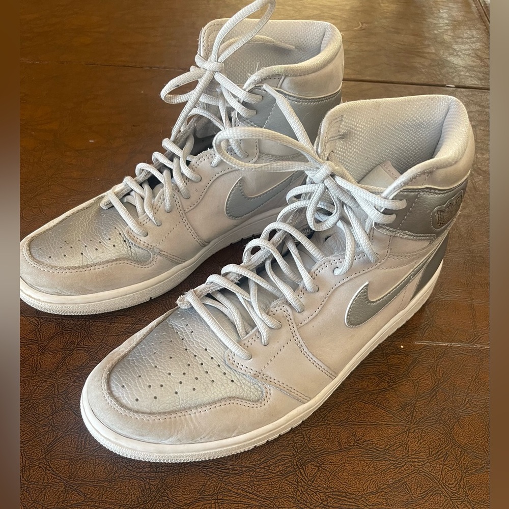 Nike Air Jordan High Top Neutral Grey/Metallic Silver 10.5